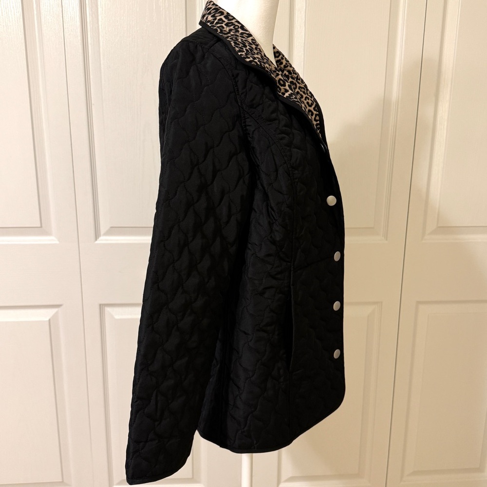CHICO’S Cheetah Reversible Quilt Jacket Sz 0 - Picture 14 of 16